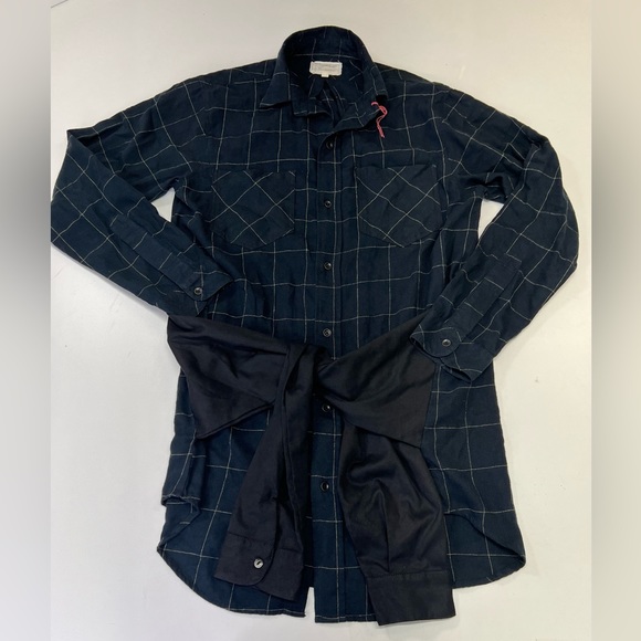 Current/Elliott The Twist Shirt Dress in Windowpane Plaid and Black New Size S - Picture 2 of 11